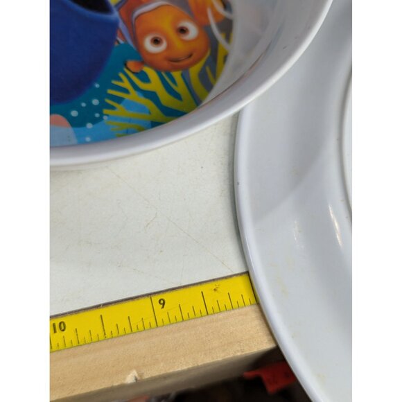 Finding Dory Kids Bowl & Plate Set By Zak! Durable Plastic Vibrant Colors Dishwa - Picture 4 of 5